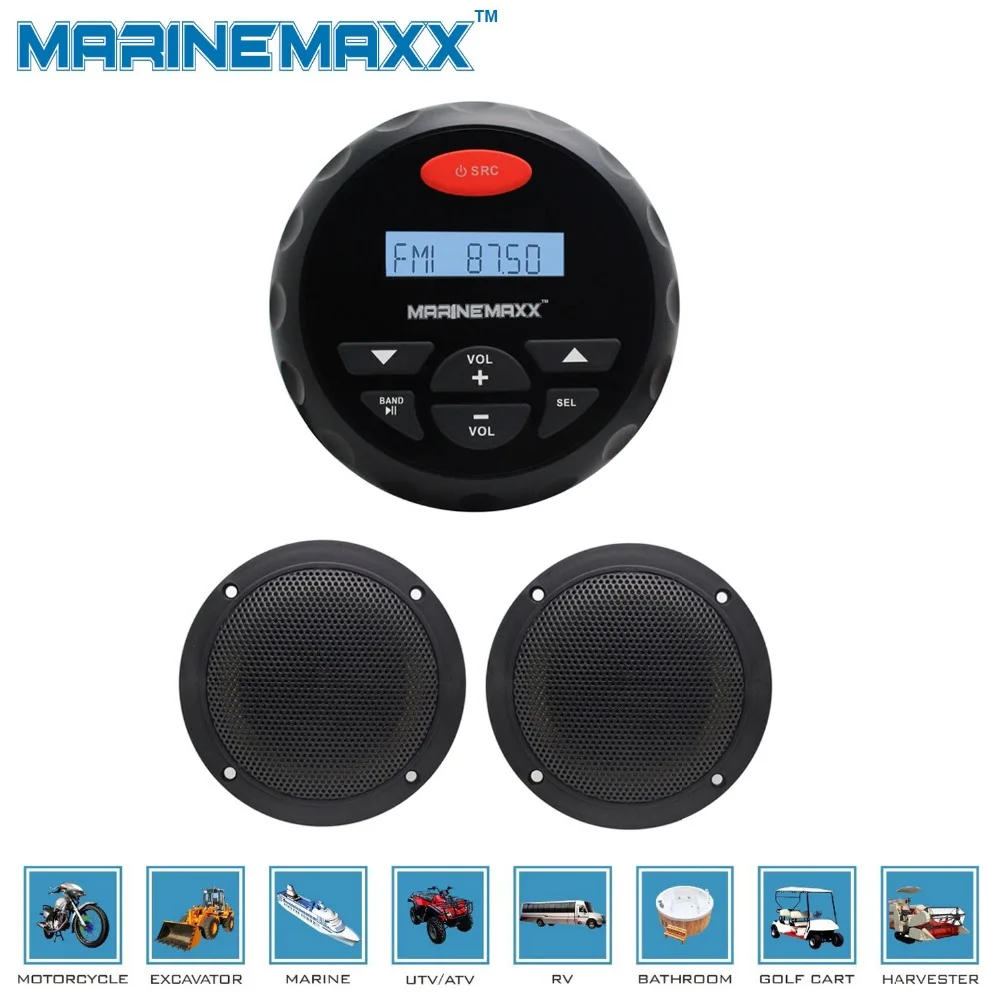 4.5" Waterproof Marine Gauge Bluetooth Stereo Radio FM AM Audio Boat