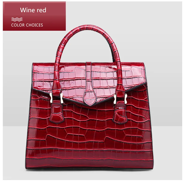 Jooz feminino saco clássico crocodilo senhora bolsa