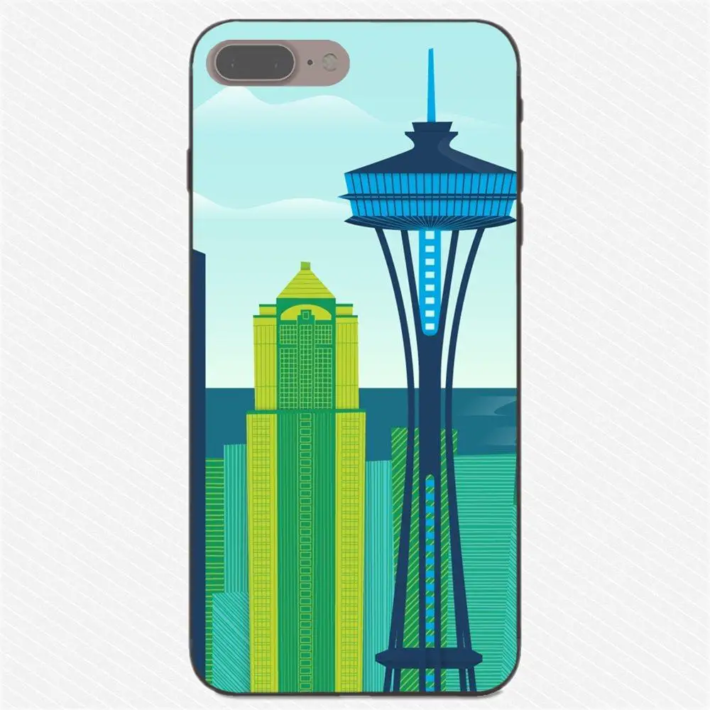 Вертикальный чехол для телефона Seattle Space Needle Xiaomi Redmi Note 2 3 4 4A 4X 5 5A 6 6A Plus Pro S2