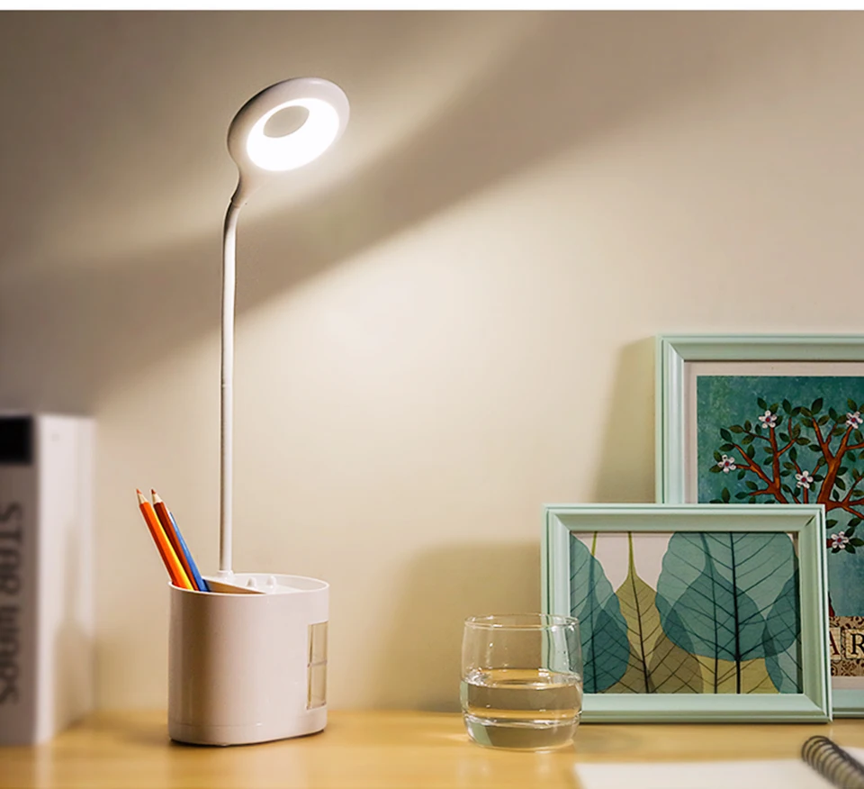 Touch Sensor Night Light Student Study Book Reading Light with Pen Holder 18650 USB LED 3 Modes 4000K Eye Protection Desk Lamp (15)