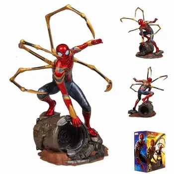 

New Anime 16CM Marvel Avengers Infinity War Iron Spider Spiderman Action Figure PVC Spider Man Figure Model Toys Gift