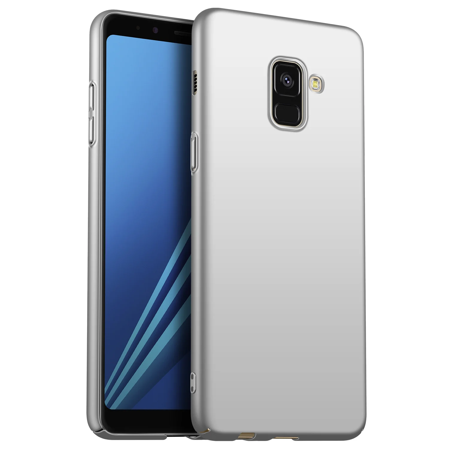 Для samsung Galaxy A8 A8Plus чехол Высокое качество Жесткий ПК Тонкий матовый защитный чехол для задней панели чехол s для samsung a8 plus - Цвет: silver