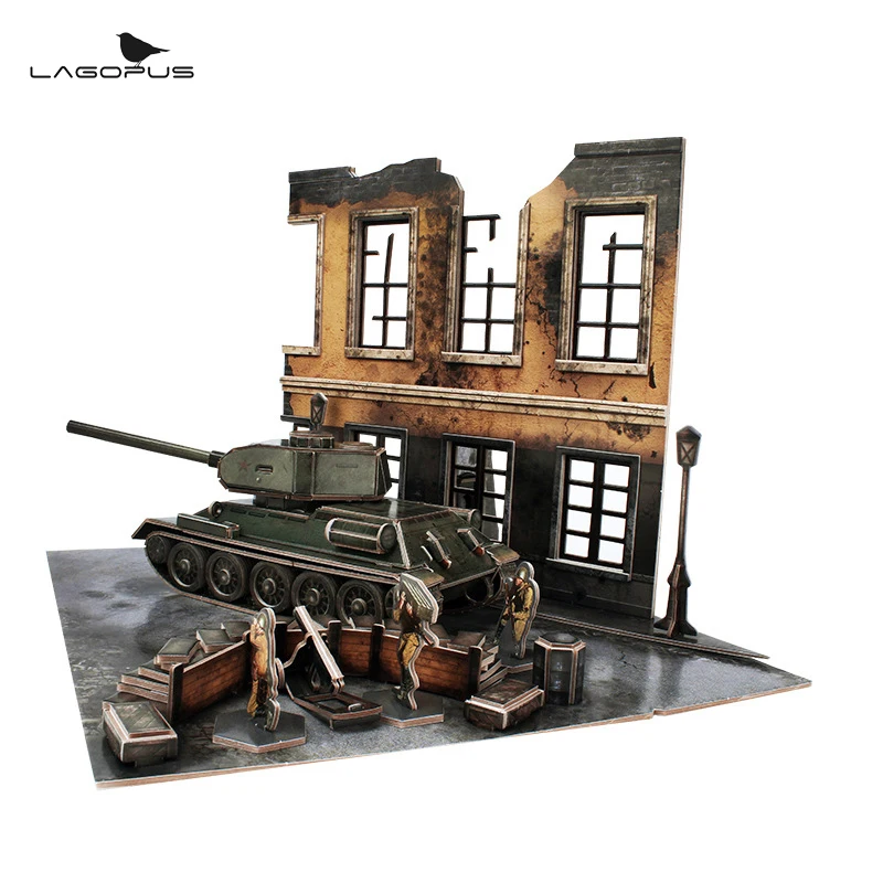Новый 3D пазл из бумаги 213 шт советский T34 Танк сделай сам для детских игрушек