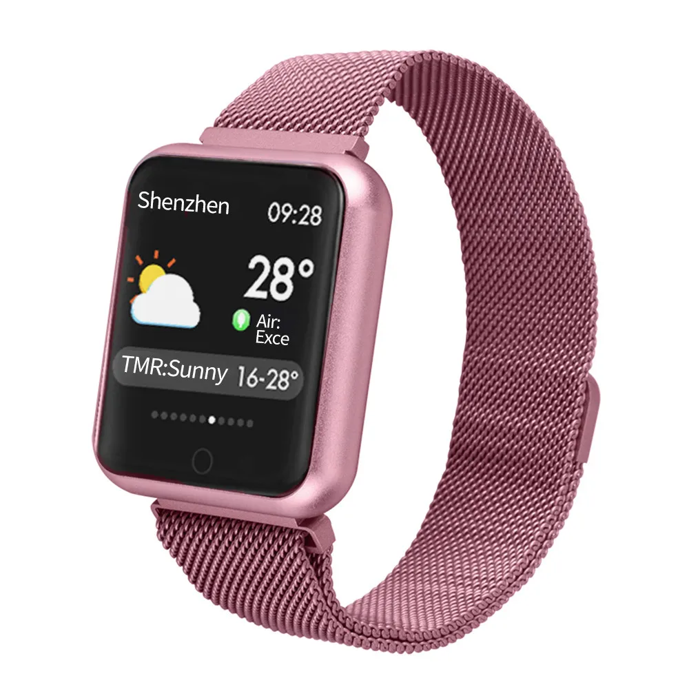 

HIXANNY p68 Smart watch Women Smartwatch Heart rate monitor Smartwatch Message reminder Fitness tracker For Android and IOS
