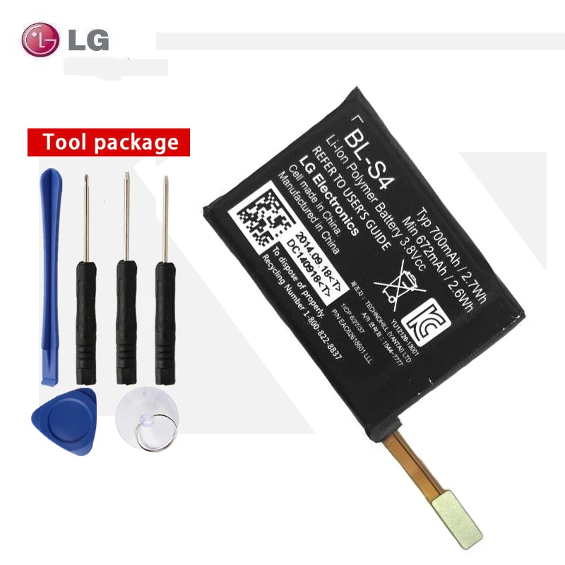 

Original LG GeLar 700mAh smart watch battery for LG Watch Urbane LTE EAC62618601 BL-S4 with tool
