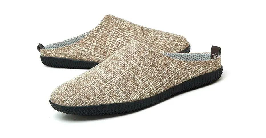 

NEW Hemp Men Casual Shoes Summer Style Slip-on Canvas Flats Men Non-Slip Slippers Breathable Loafers Man Shoes