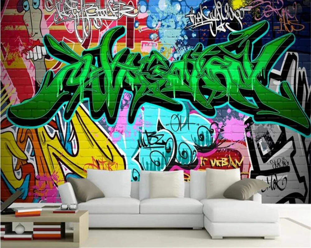 Beibehang Papel De Parede Carta Da Parati Bar Colorful Graffiti Ktv Attrezzature Sfondo Papier Peint Hudas Bellezza Duvar Kagit Bebang