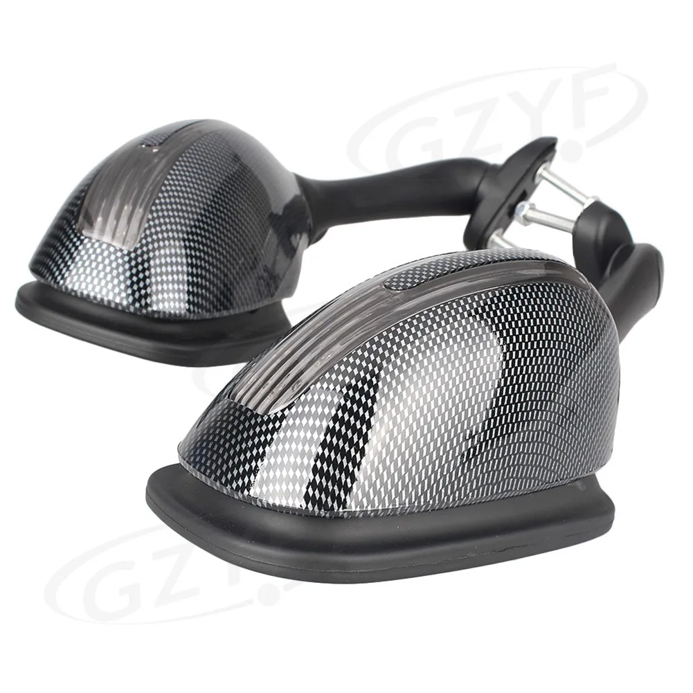 Rear View Side Wing Mirrors + LED Trun Signal Lamp for Suzuki GSXR1000 2005-2015 K5 K7 K9 & GSXR600 GSXR750 2006-2015 K6 K8 K11 