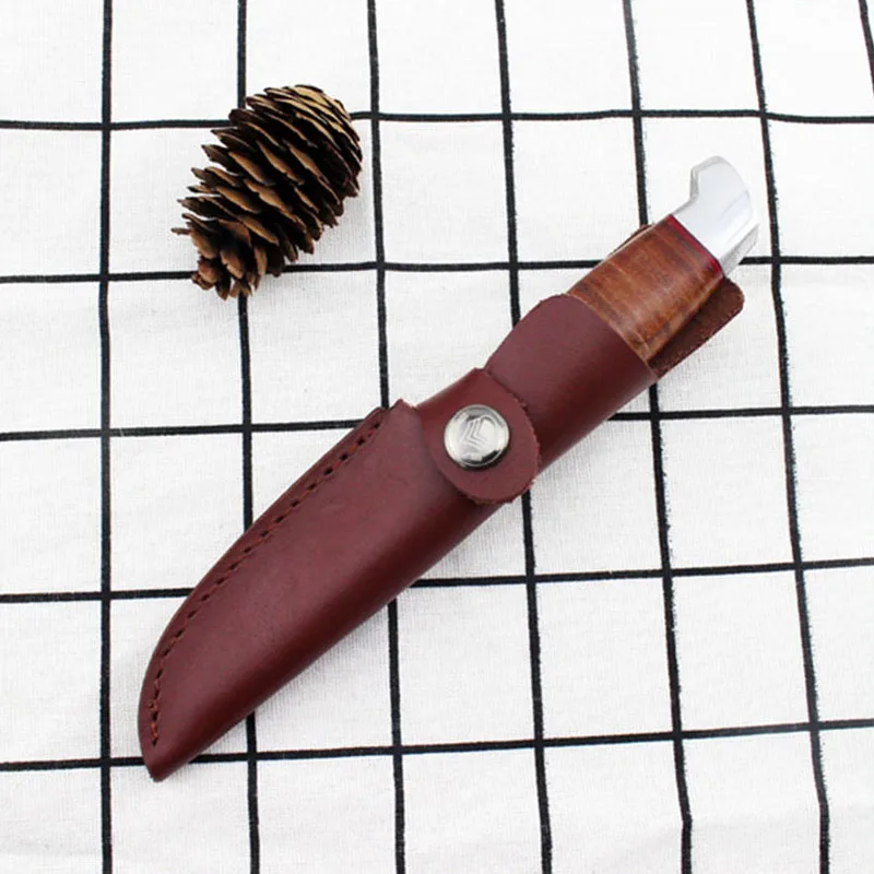 FINDKING 440c blade with real leather handle pocket knife Camping knife Survival knife hunting knife with real leather Sheath