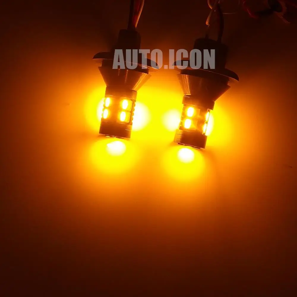 2 шт. 3156 двухцветные светодиодсветодиодный поворотники с функцией DRL|turn signal