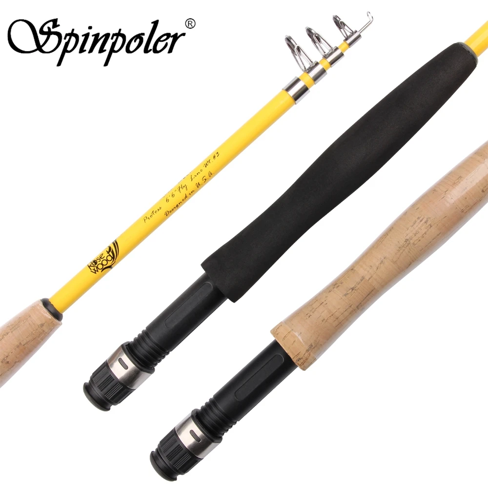 Spinpoler USA Design Telescopic Protable Fiberglass Spinning Trout
