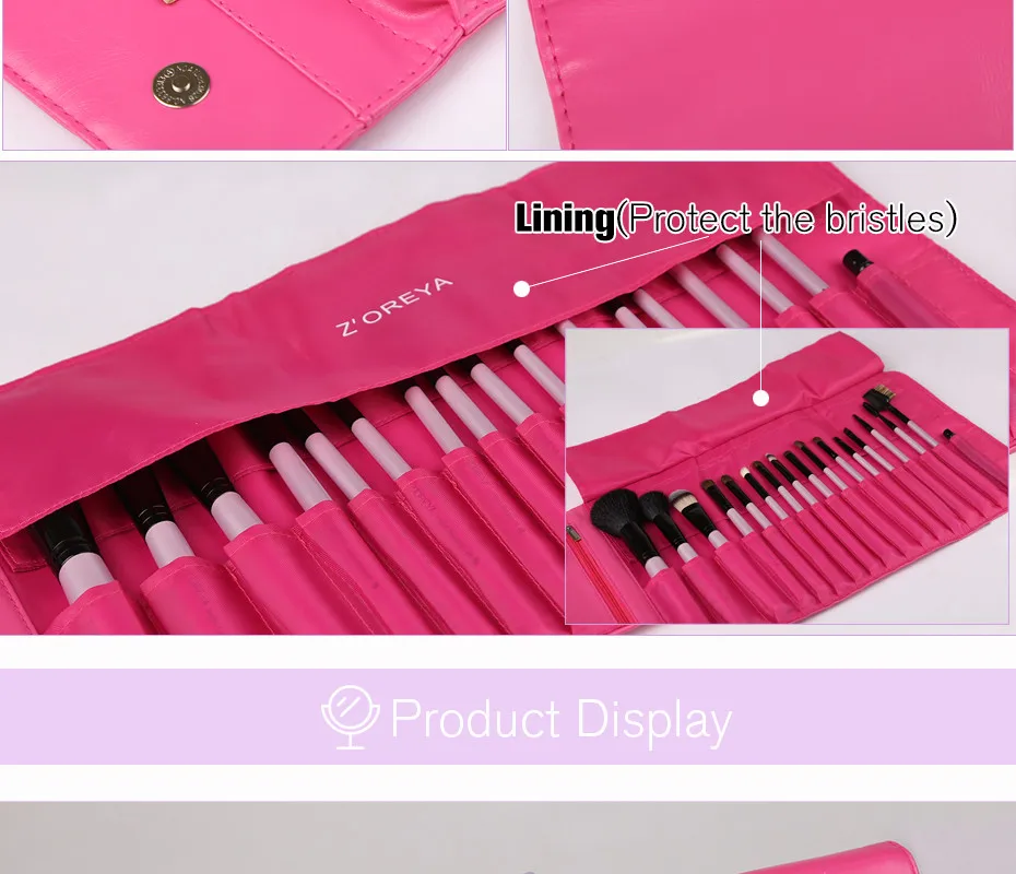 pink makeup brush 18pcs13