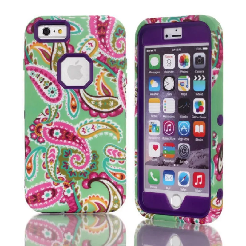 cashew flower waterdirtshockproof mobile phone Hybrid Hard Plastic case for iphone6 & 4.7 inches Pc silicon phone-case shell (16)