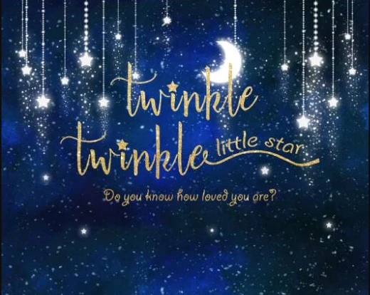 7 X5Ft Royal Blue Star Ry Night Moon Falling Star S Twinkle Little Star Custom Photo Studio Sfondo Vinile 220Cm X 150Cm