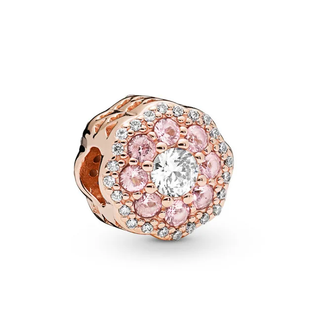 

Kristie 100% 925 Sterling Silver New 2019 Spring 787851NPM Rose Pink Flower Free Shipping