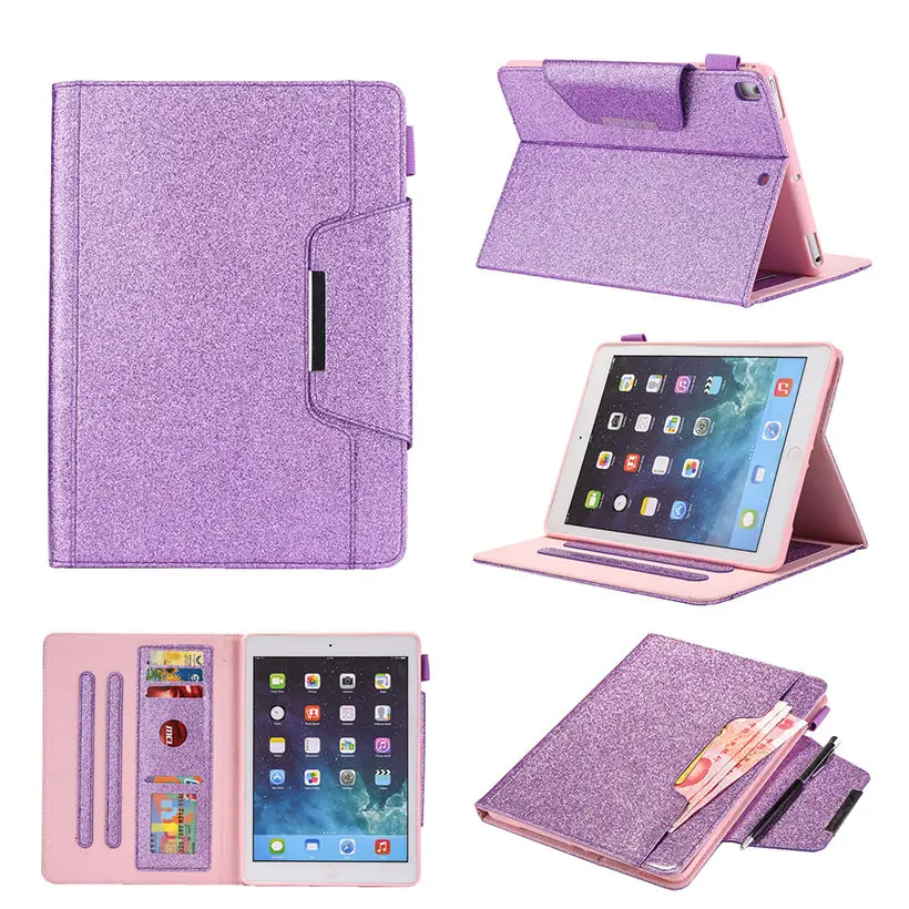 Case For Apple iPad 9.7 2018 2017 Cover Air 2 Pro Fundas Glitter Magnet Shell Auto Sleep/Wake +Film+Pen | Компьютеры и офис