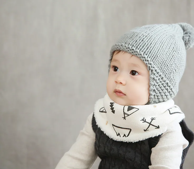 Toddler boy beanie baby Winter hat Children Baby Caps milk Cotton