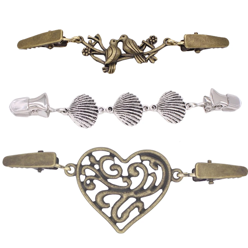 

Retro Sweater Cardigan Clip Keeper Fashion Shawl Duck Clips Buckles Clothes Decor Beaded Pearl Pin Brooch Metal Buckle Fasteners