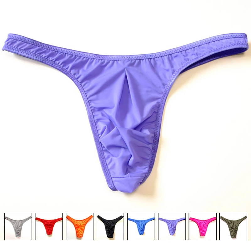 

hot sissy Men Thong String Men's Sexy Underwear Panties Translucent Ice Silk Tanga Gay Men Wear gay underwear jockstrap