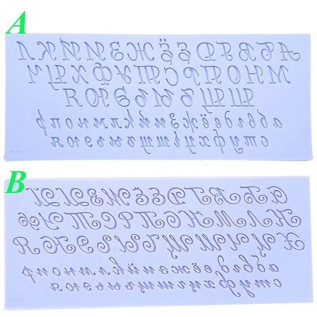 Russian Handwriting Alphabets Script Letters Silicone Cake Moulds Fondant Decorating Tools Bakeware Set | Дом и сад