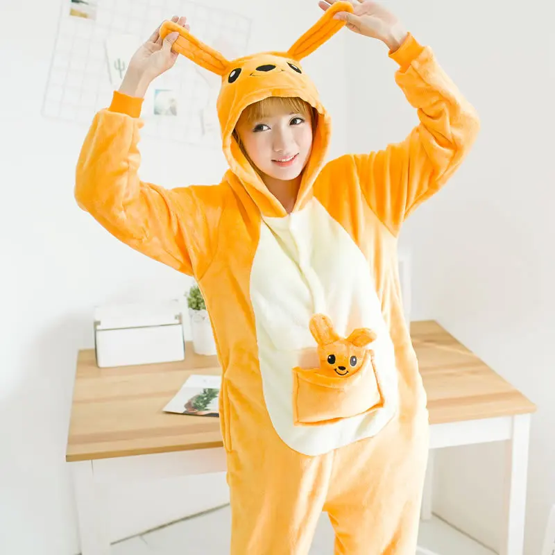 Cosplay Costume Flannel Pajamas Adults Anime Animal Onesies Sleepwear Kigurumi Women Men Unicorn Stitch Pikachu Winter Pajamas