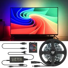 1/2/3/4/5m Ambilight ТВ ПК Подсветка мечта Экран HD ТВ компьютерный монитор USB Светодиодные ленты прибор приемно-WS2812B Светодиодные ленты полный набор