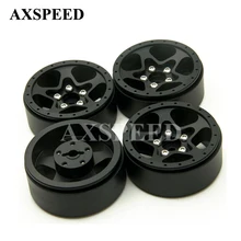 4 шт./лот RC CNC сплав черные ступицы колеса 1,9 Beadlock 5 спиц диски из Алюминия Диски для 1/10 RC Гусеничный SCX10 CC01 F350 D90