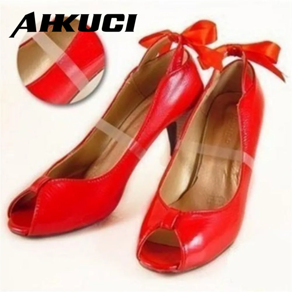 AHKUCI/10 пар прозрачных невидимых ремешков для обуви; силиконовая обувь на высоком каблуке; обувь для танцев и бега