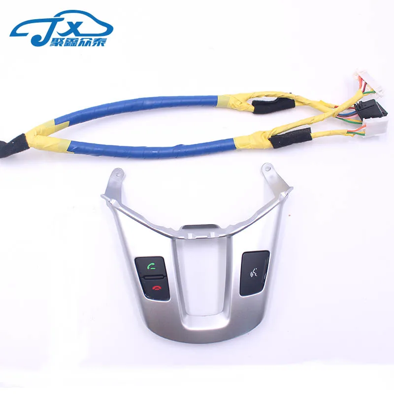 

For Kia sportage SL Steering wheel switch Heating harness Bluetooth button Answering phone switch Steering wheel button Silver f