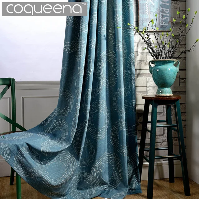 Elegant Oriental Luxury Circle Pattern Linen Curtain For Living Room Elegant Oriental Luxury Circle Pattern Linen Curtain For Living Room Bedroom Ready Made Door Fabric