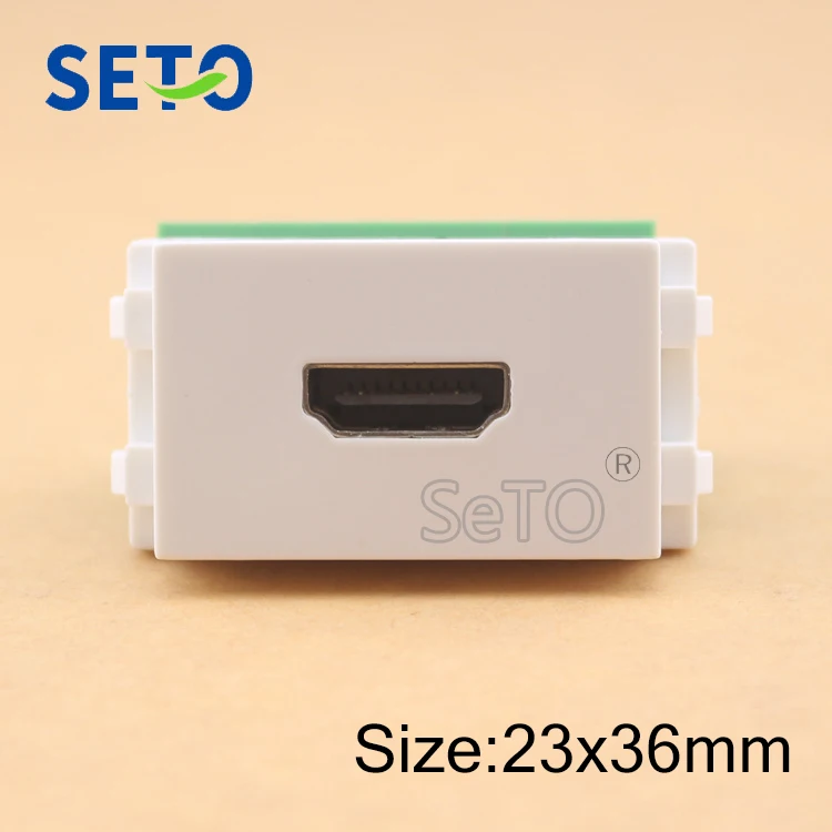 

SeTo 128 Type HDMI Plug Module Free Welding Connector Keystone For Wall Plate Socket