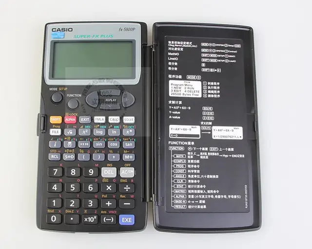CASIO Casio FX 5800P calculator program programming functions / construction with science based