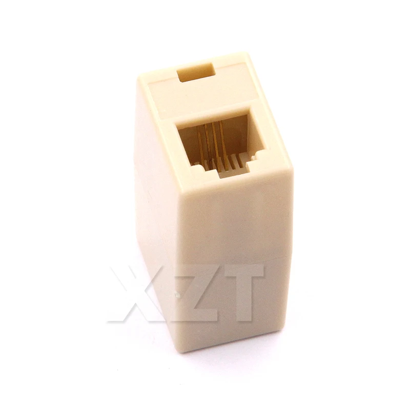 50Pcs/Lot RJ11 6P 4C Telephone Straight Coupler, Telephone Cable Extender Joiner Adapter
