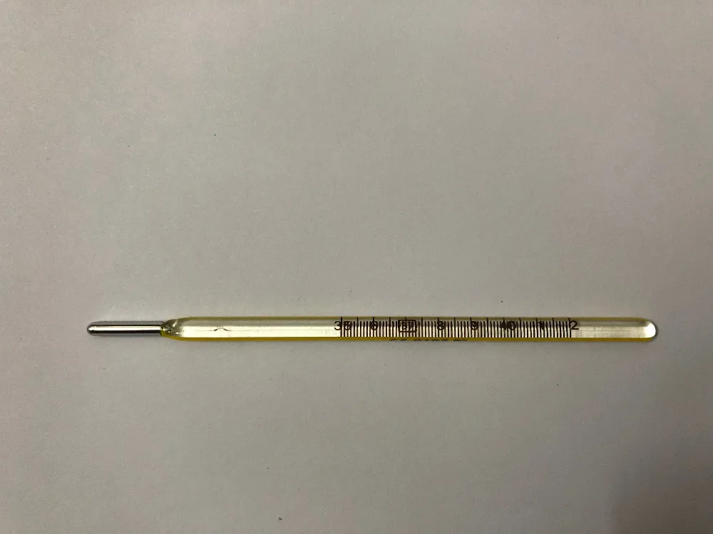 12 шт. высокое качество желтый медицинский классический традиционный ртутный стеклянный клинический термометр для подмышки меркуриальный термометр