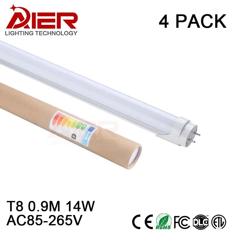 

4PCS/lot 0.9M led t8 tube 14W SMD2835 energy saving free shipping