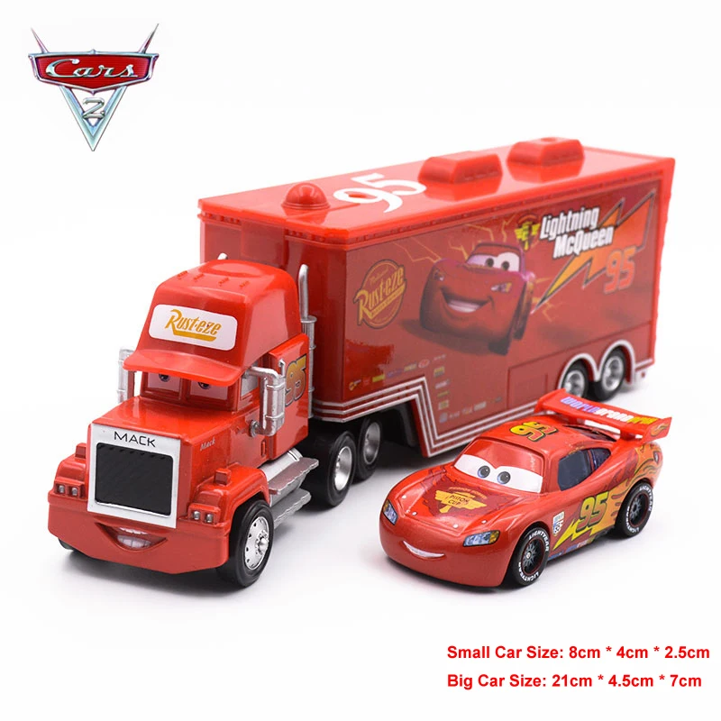 Cars 3 Toys Mcqueen Jackson Mack Truck Hauler & Racer Diecast Toy Car 1:55 Loose 