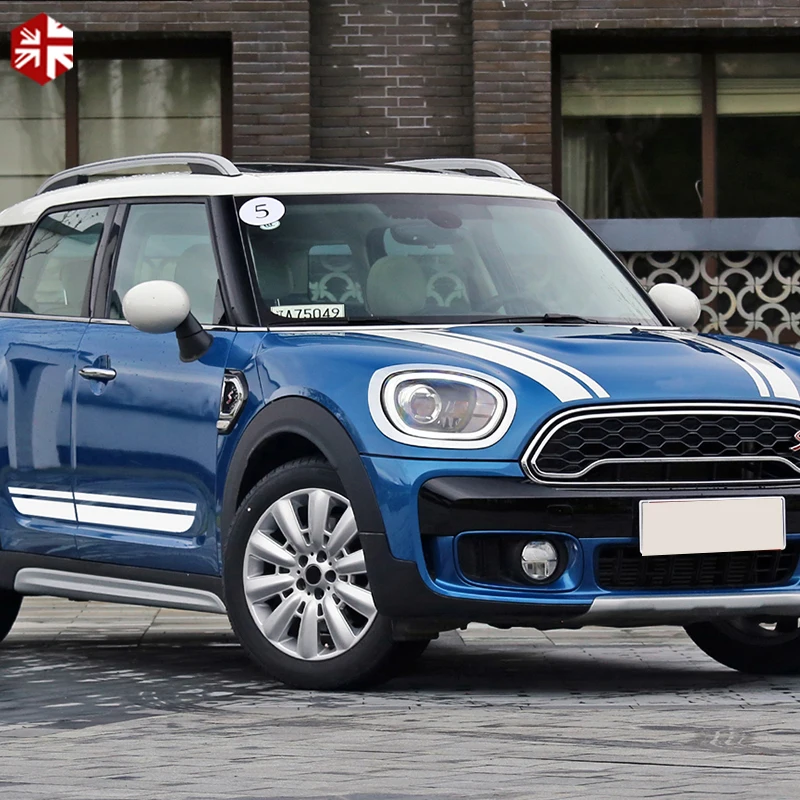 Kit Adesivi Decorativi Per Mini Countryman – Strisce Laterali, Cappuccio E Posteriore, Nero, Facili Da Applicare - 4