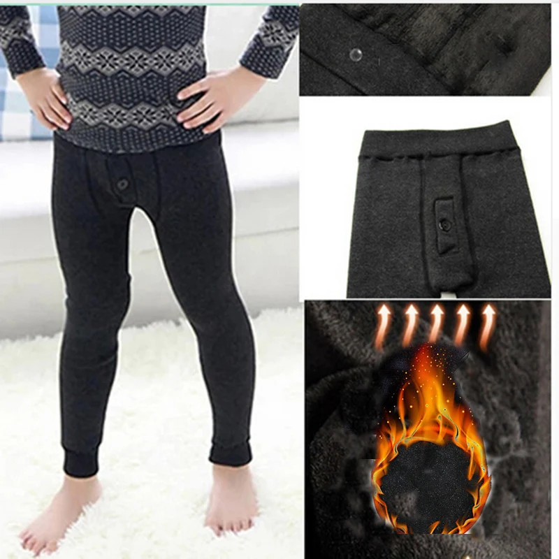 Г., осенне-зимние леггинсы для мальчиков длинные Детские теплые эластичные штаны плюс бархатные леггинсы термобелье для мальчиков, От 2 до 14 лет