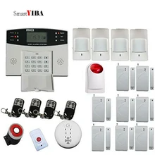 SmartYIBA Wireless Wired GSM Home Burglar Security Alarm System Wireless Siren Fire Smoke Detector Sensor French Spanish Voice