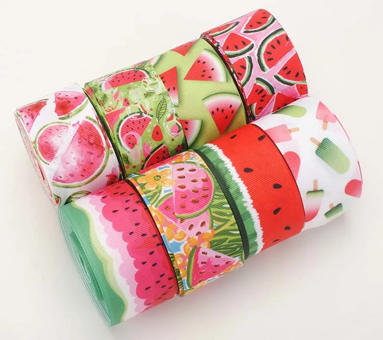 

10yards - different sizes - Watermelon Grossgrain ribbon - Fruit pattern printed ribbon