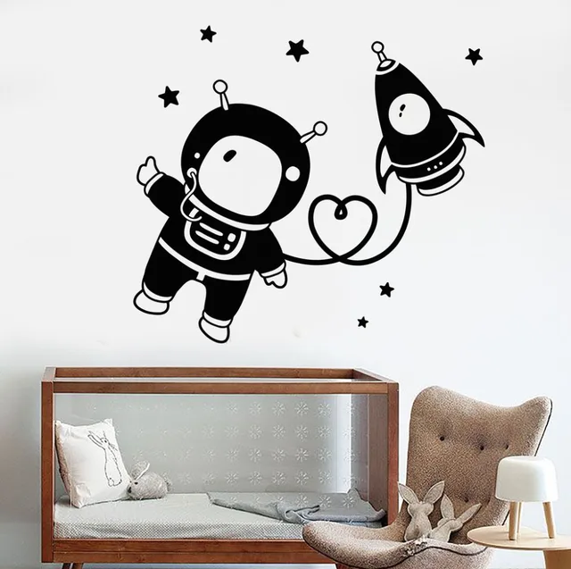 Astronauta spazio nursery wall stickers camera da letto soggiorno ... Astronauta spazio nursery wall stickers camera da letto soggiorno ...