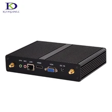 Fanless HTPC small computer Quad core celeron J1900 nettop pc with VGA HDMI windows 7 Intel