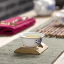 Чайный коврик для стола, деревянная подставка для стола, красивые подставки под кружку, шикарный держатель для кофе, чая, напитков, подстаканник, китайский чайный набор, аксессуары E002-2