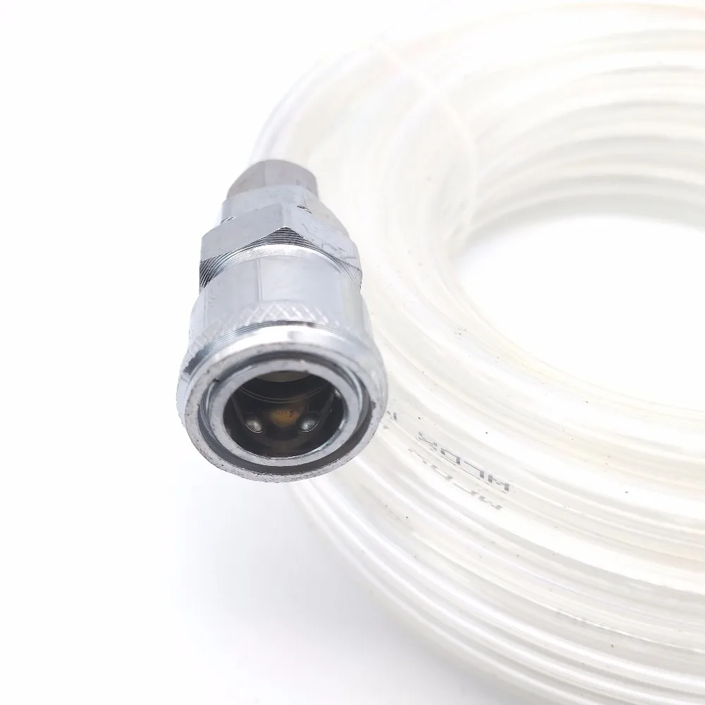 

8mm x 5mm Transparent 10M / 15M / 20M Polyurethane Straight PU Air Compressor Hoses with Metal Quick Couplings
