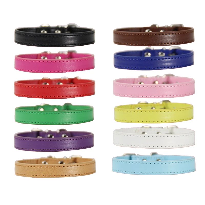 

Cat Collar PU Leather Pet Cat Soft Colourful Collars For Small Medium Cat Cats Neck Strap Adjustable Collar