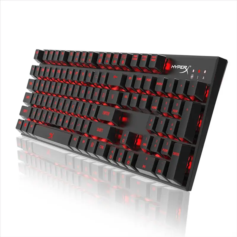 Механическая игровая клавиатура kingston HyperX из сплава Cherry MX, синяя, коричневая, красная, профессиональная геймерская клавиатура CK104 для компьютера