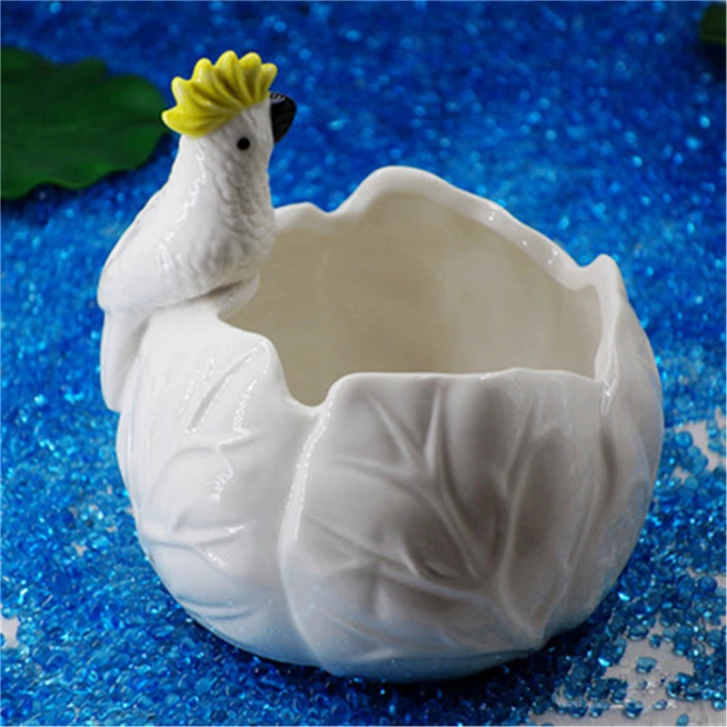 small Parrot Cartoon ceramic garden supplies flower pot ... small Parrot Cartoon ceramic garden supplies flower pot