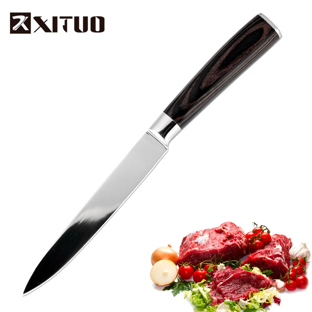 XITUO профессиональные ножи шеф-повара японский Santoku нарезанный лосось суши из нержавеющей стали нож Кливер мясо кухонные инструменты для приготовления пищи - Цвет: d