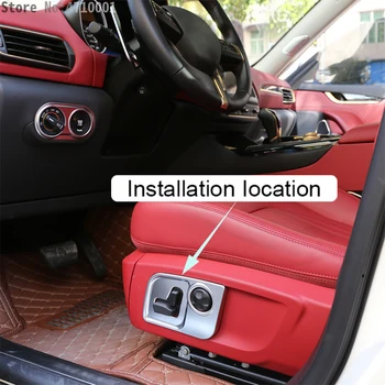 

For Maserati Levante For Ghibli For Quattroporte 2016 Car Styling Seat Side Adjustment Button Decorate Frame Cover Trim