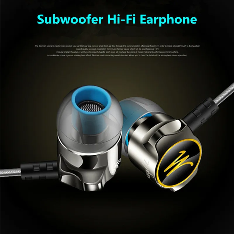 

Original Brand Matel Earphone Stereo Sound Quality Sport Headset Anti-noise Earbuds With Mic For iPhone Airpods Android Phone
